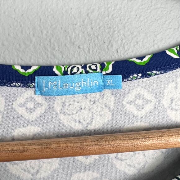 J. McLaughlin‎ Women's XL Catalina Cloth Top Geometric Travel Preppy Minimalist - Picture 4 of 10